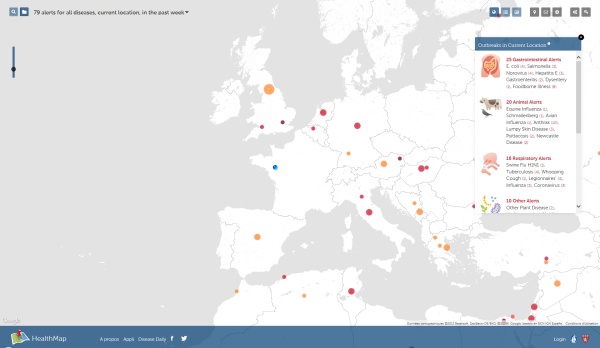 carte mondiel des maladies infectieuses